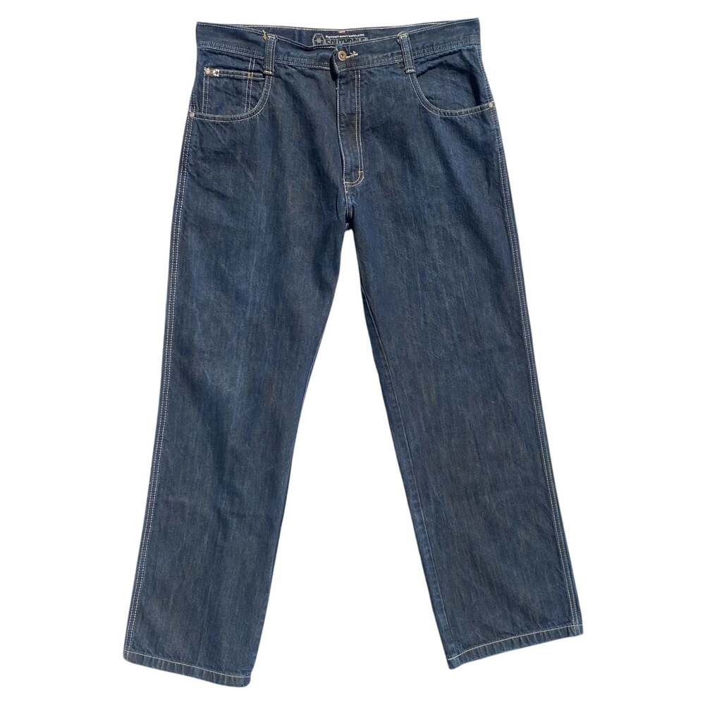 Southpole 4180 Jeans Mens 36 Dark Blue Denim Baggy Wide Leg Y2K Grunge Skater